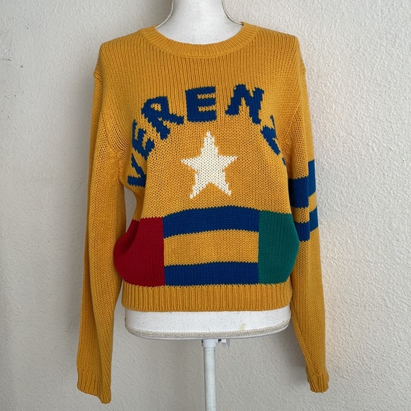Vintage 90s Verenza Sports Knit Sweater Color Block - Picture 12 of 13
